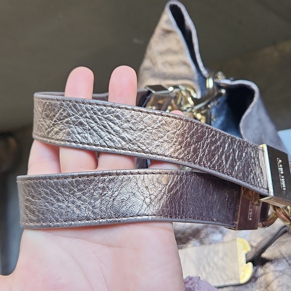 Jimmy Choo Large Metallic Shoulder / Hobo Bag - Picture 11 of 17